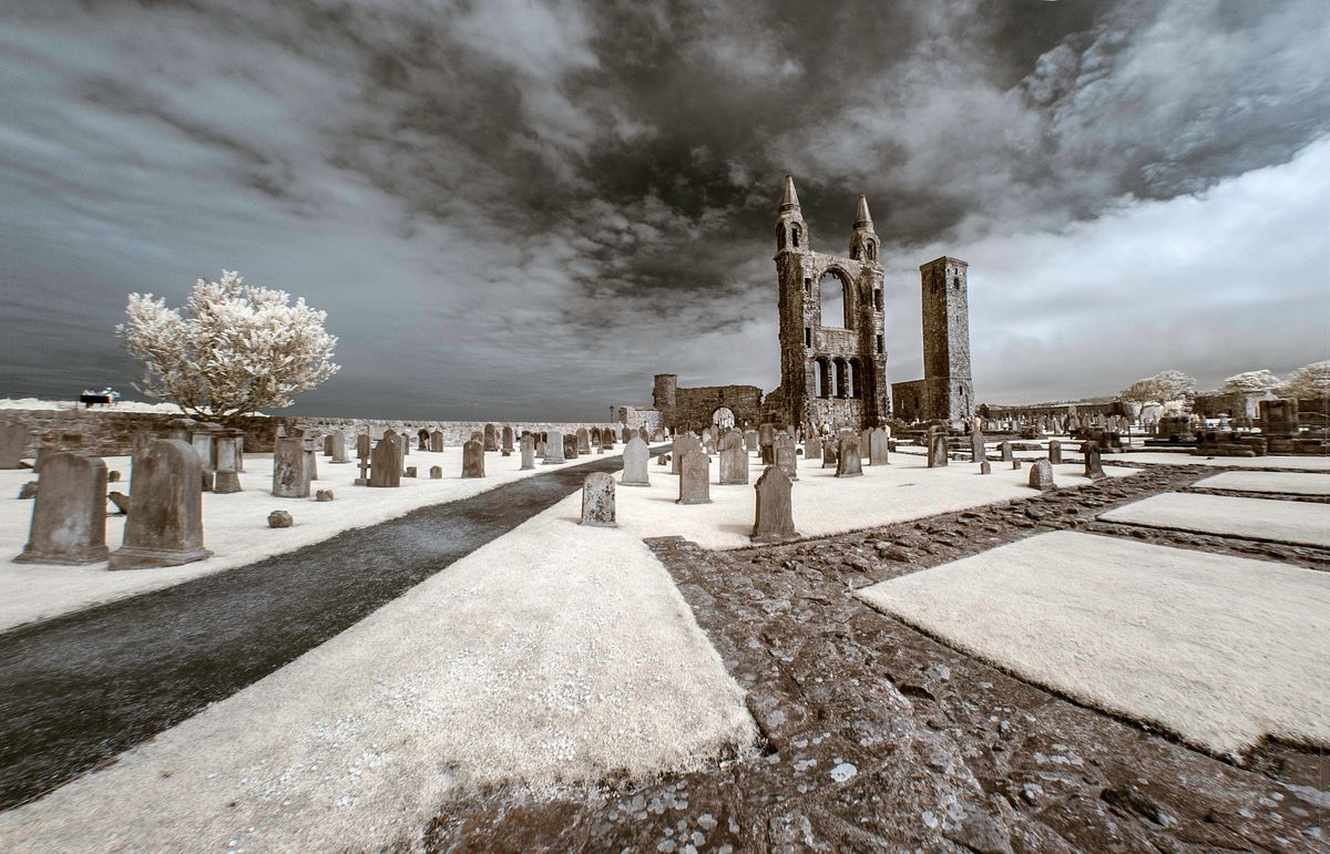 The old St Andrews cathedral. Captured in Infrared.