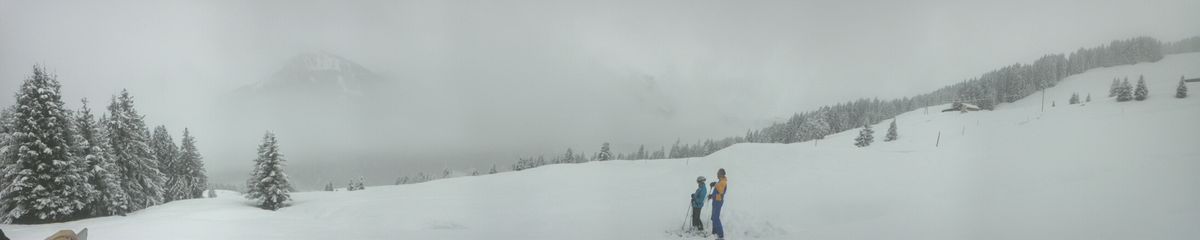 Abgelegene Skipiste in Saalbach-Hinterglemm (Österreich)