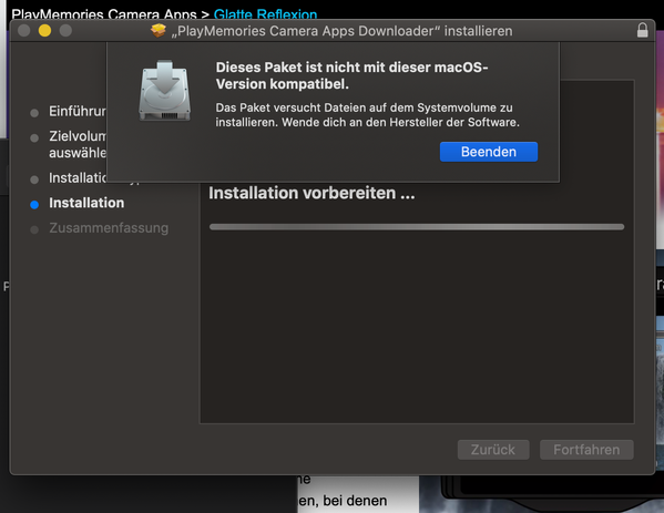 Hier die Meldung beim PMCA Downloader