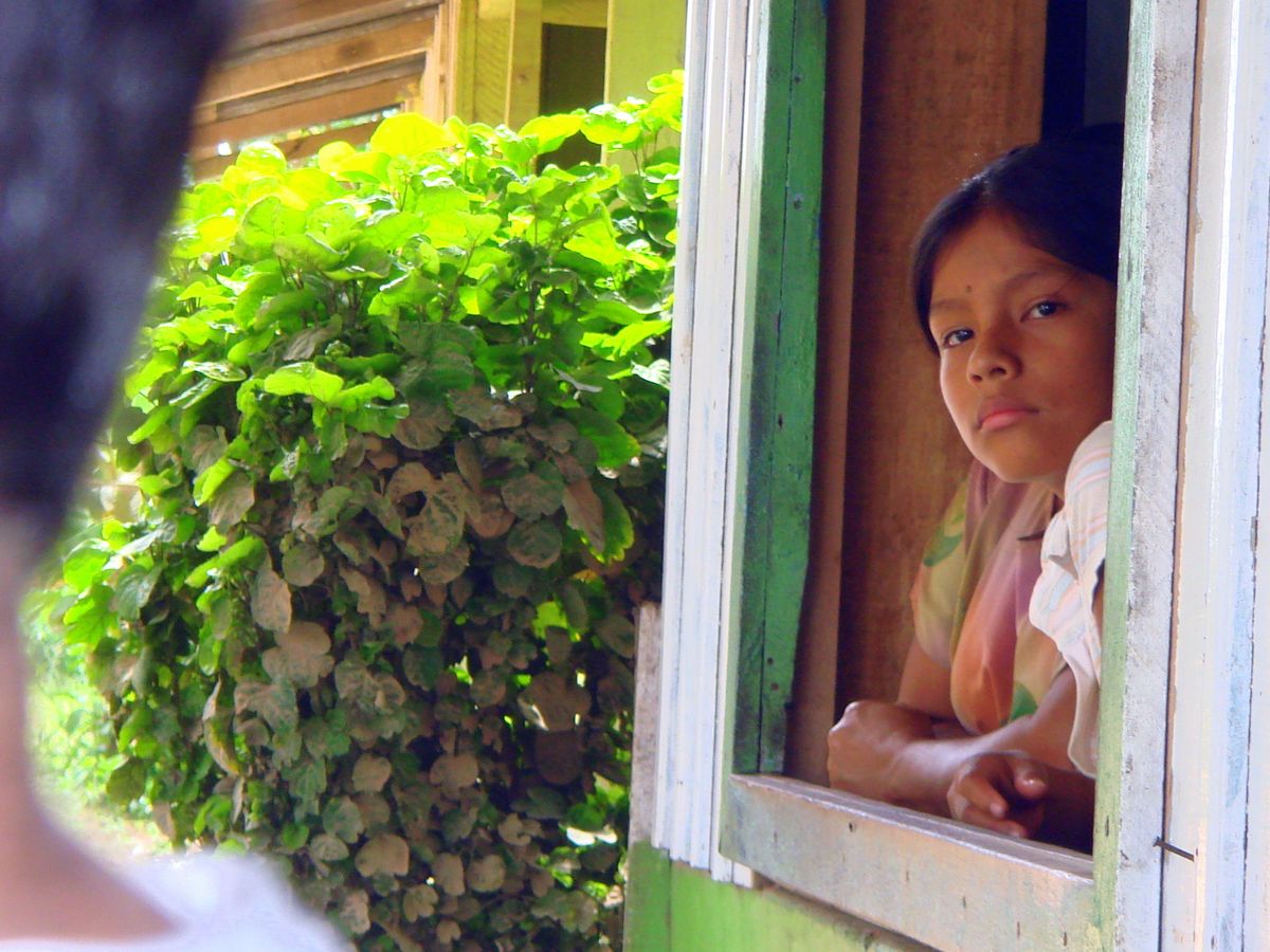 Brazilian girl in border village of Tabatinga