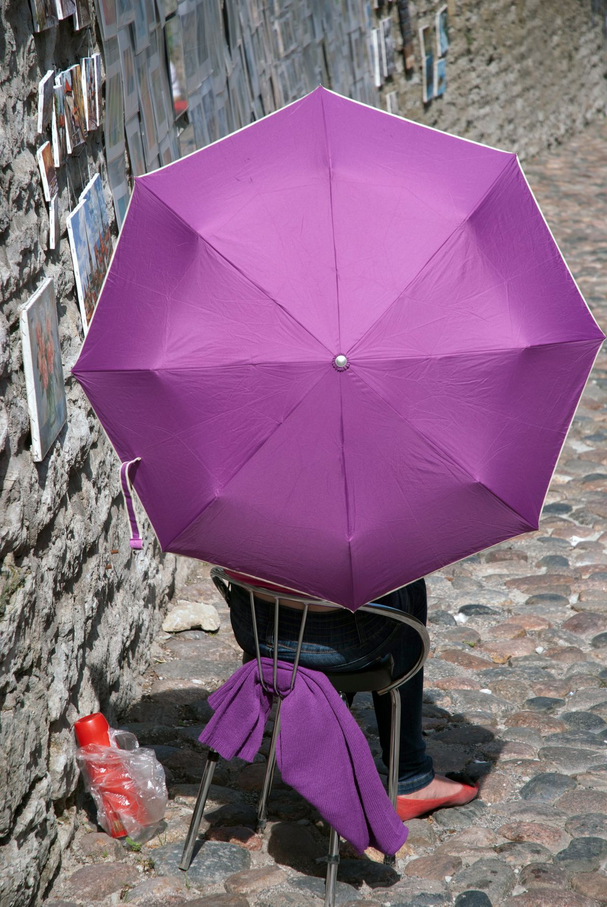 Gemäldeverkäuferin in Tallinn.