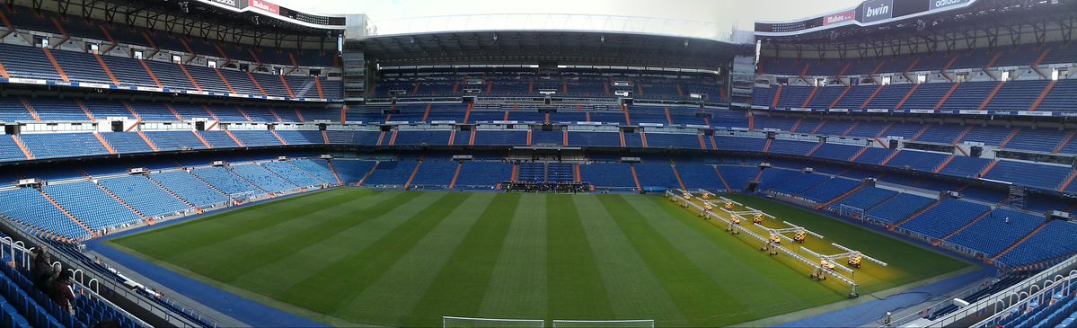 Panoramafoto Bernabeau-stadion Real Madrid